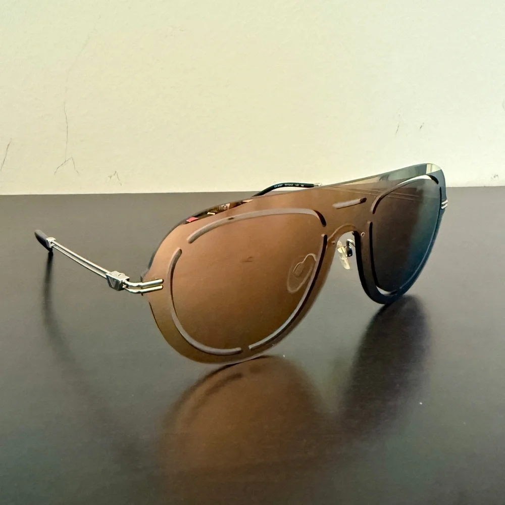 Emporio Armani Aviator Sunglasses - Mirror Rose Gold - Picture 6 of 9